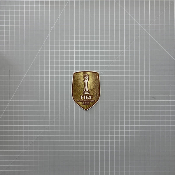 Écusson FIFA de champion du monde 2023, version Espagne à liséré blanc, velours thermocollant