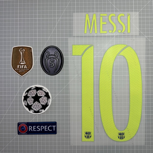 Flocage MESSI #10 - FC Barcelone 2015/16 Third
