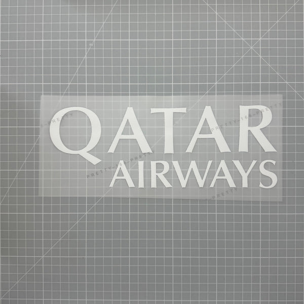 Sponsor de poitrine Qatar Airways blanc, thermocollant