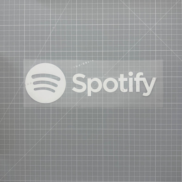 Sponsor de poitrine Spotify blanc pour maillot du FC Barcelone, thermocollant