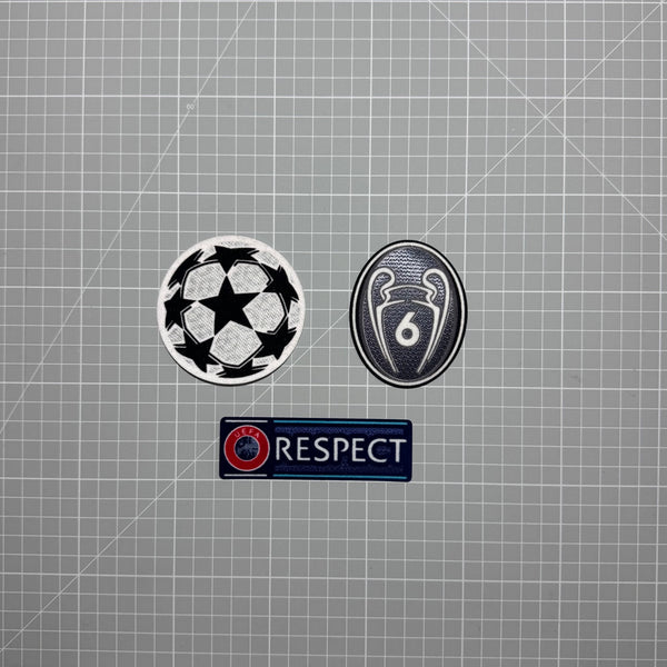 Starball, badge d'honneur 6 titres et barrette UEFA Respect, thermocollants